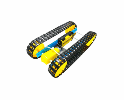 KIT CHASIS MOTOR CON ORUGA Y PORTA BATERIAS