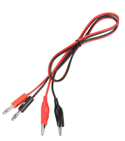 CABLE 2 CAIMANES X 2 CONECTORES DE PRUEBA 1MT