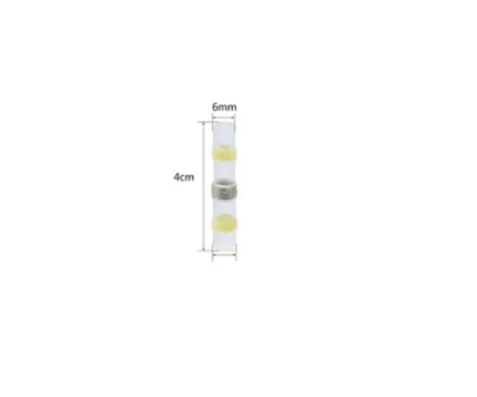 TUBO TERMOENCOGIBLE CON TERMINALES DE SOLDADURA AISLADOS PARA CABLES ELECTRICOS AMARILLO 4-6MM²